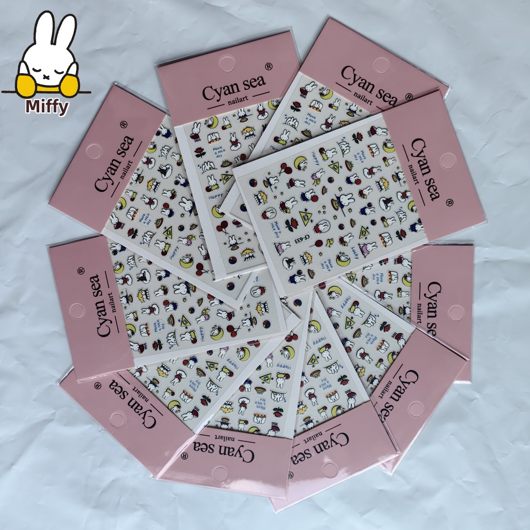 Kawaii Miffy 토끼 스티커 귀여운 만화 네일  - Fire Tablet Accessories 리뷰 및 가격