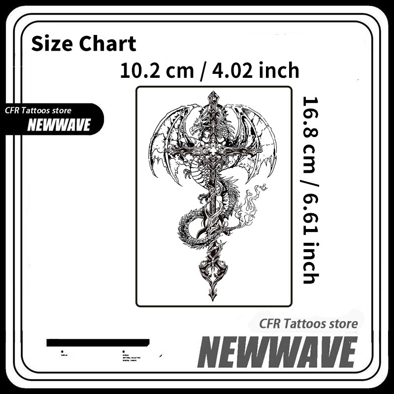 임시 문신 드래곤 크로스 허브 주스 문신 스티커 얼굴에 - Hotwav Tablet Accessories 리뷰 및 가격